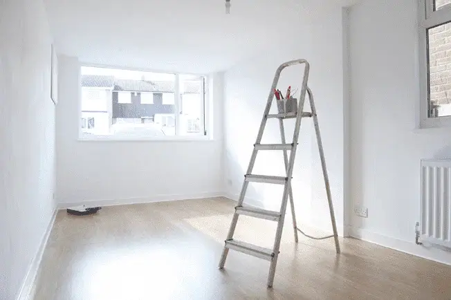 The portable stair is in the painted room in Waxhaw, NC.
